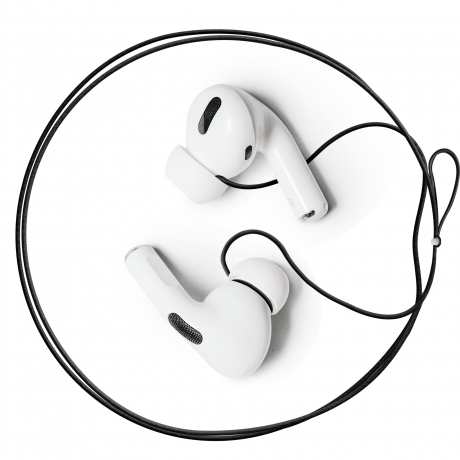 New Version of Anti-Lost Strap for Wireless in-Ear Earbuds - Black