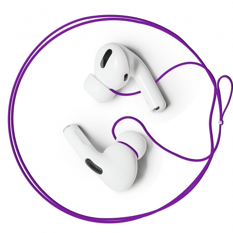 New Version of Anti-Lost Strap for Wireless in-Ear Earbuds, Airpod Lanyard - Purple